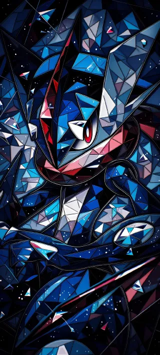 Greninja in Shards phone wallpaper