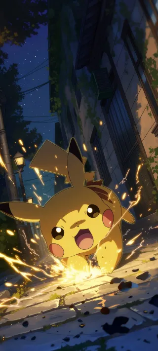 Pikachu's Electric Charge phone wallpaper