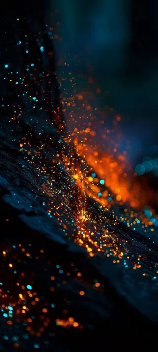 Fiery Dust on Charcoal Stone phone wallpaper