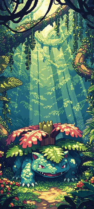 Venusaur's growth phone wallpaper