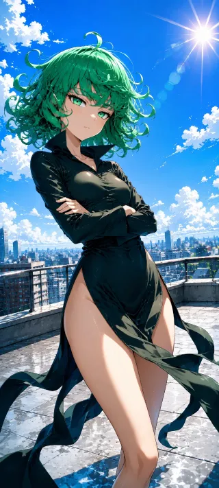 Tatsumaki Above the City phone wallpaper