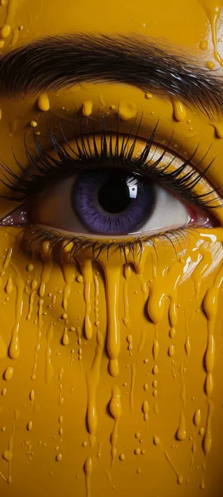 Melting Yellow Gaze phone wallpaper