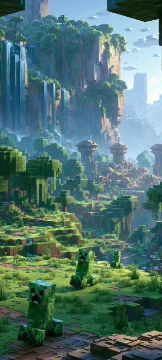 Creepers in the Overgrown Valley phone wallpaper