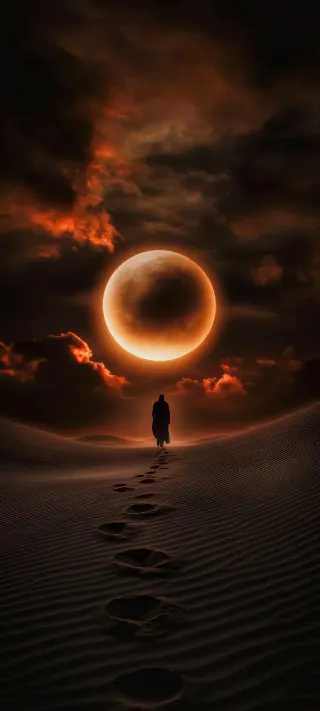 The Wanderer's Eclipse phone wallpaper