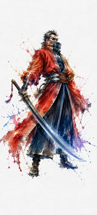 Painted Ronin Auron phone wallpaper