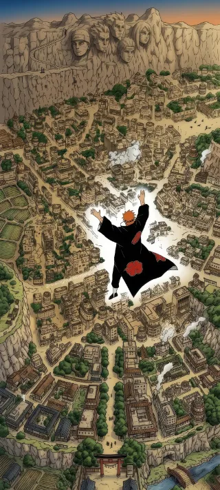 Ascension Over Konoha phone wallpaper