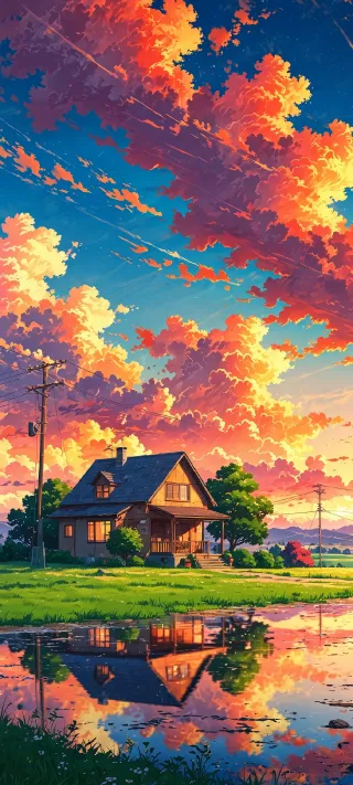 Cozy House phone wallpaper