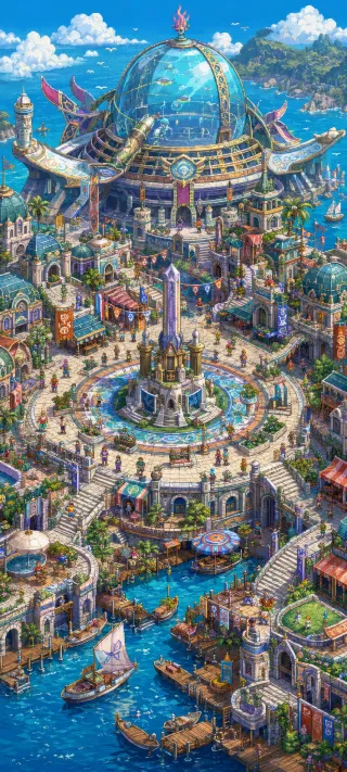 Harbor of Luca phone wallpaper