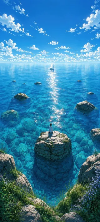 Solitary Sailor's Outlook phone wallpaper