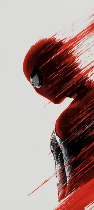 Spider-Man in Red Motion phone wallpaper