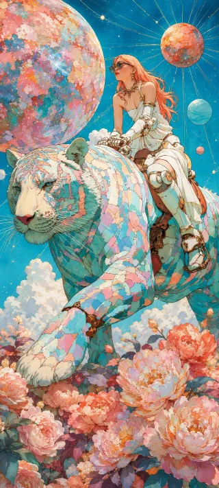 The Tiger Rider phone wallpaper