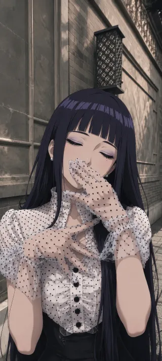 Veiled Hinata phone wallpaper