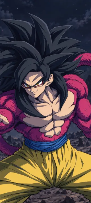 Goku in Super Saiyan 4 phone wallpaper