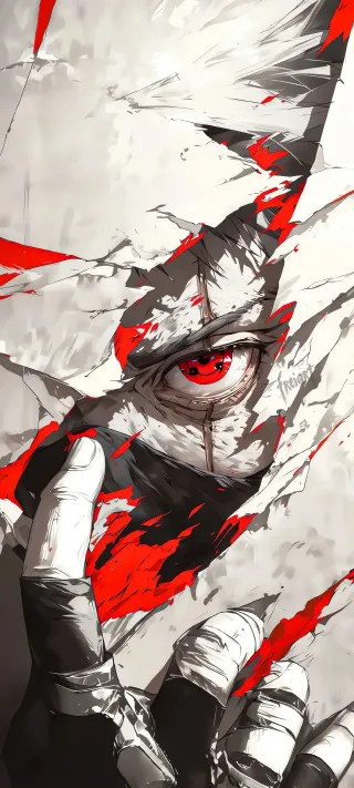 Shattered Mask, Burning Eye phone wallpaper