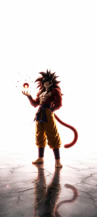 Goku in Super Saiyan Four phone wallpaper
