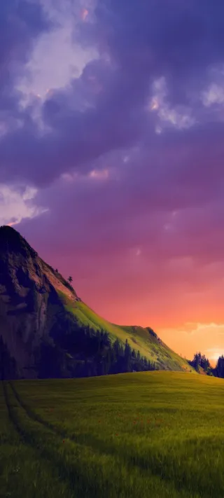 Twilight Over the Emerald Ridge phone wallpaper
