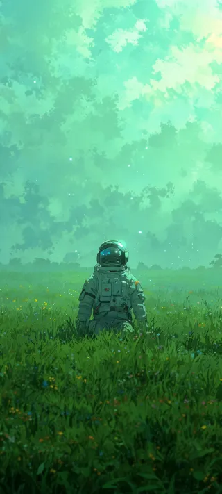 The Emerald Horizon phone wallpaper