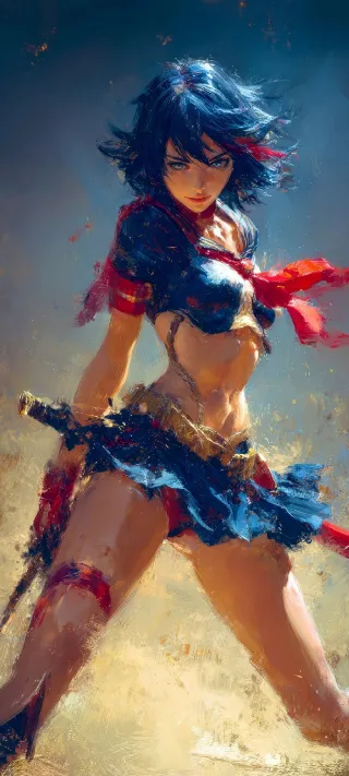 Kill la Kill painting phone wallpaper