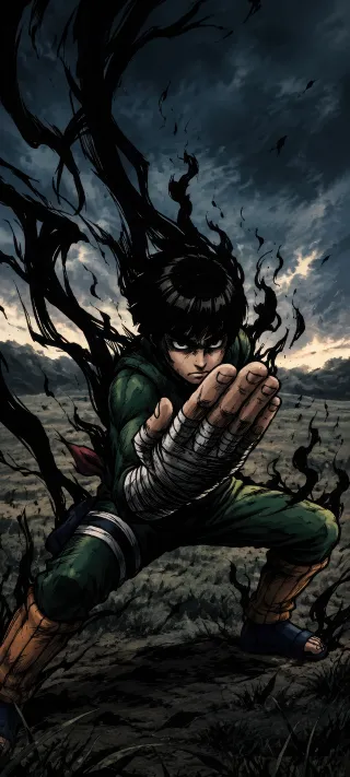Rock Lee's Open Palm phone wallpaper