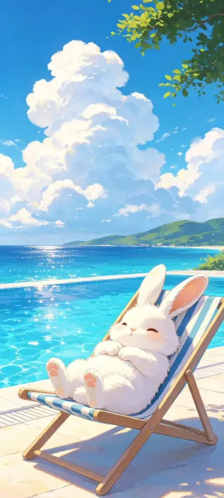 White Rabbit, Bright Water phone wallpaper