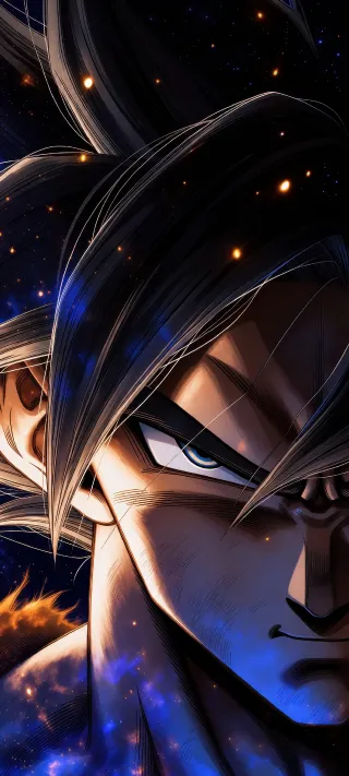 Vegeta in Blue Fire phone wallpaper
