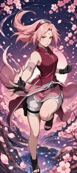 Sakura Haruno in Bloom phone wallpaper