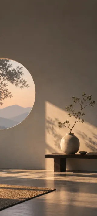 Earthen Vase at Dusk phone wallpaper
