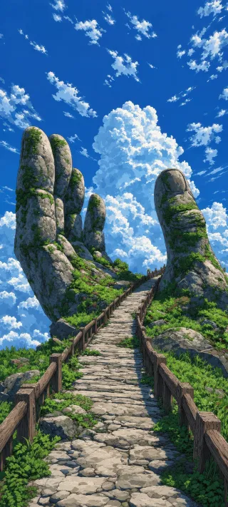 Stone Hands Skyward phone wallpaper