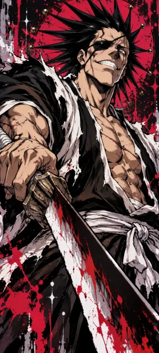 Kenpachi Zaraki Unbound phone wallpaper