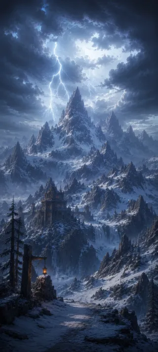 The Storm Peaks phone wallpaper