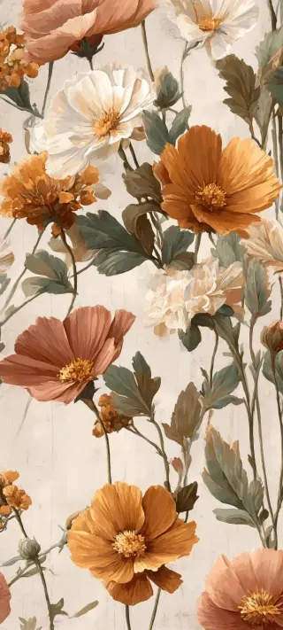 Autumn Garden Flowers phone wallpaper