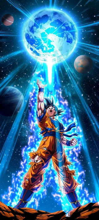 Goku's Genkidama phone wallpaper