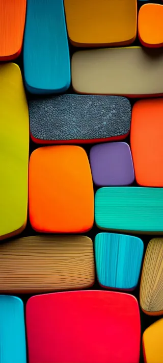 Abstract Color Block Stack phone wallpaper