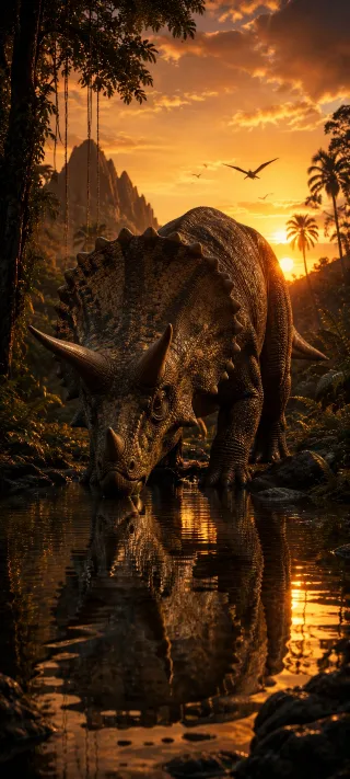 Triceratops Close Up phone wallpaper