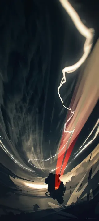 Descent Through Light phone wallpaper