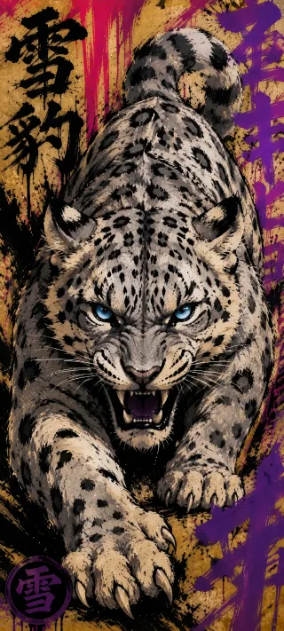 Fierce Spirit Written in Crimson and Gold phone wallpaper