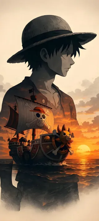 One Piece Ship phone wallpaper